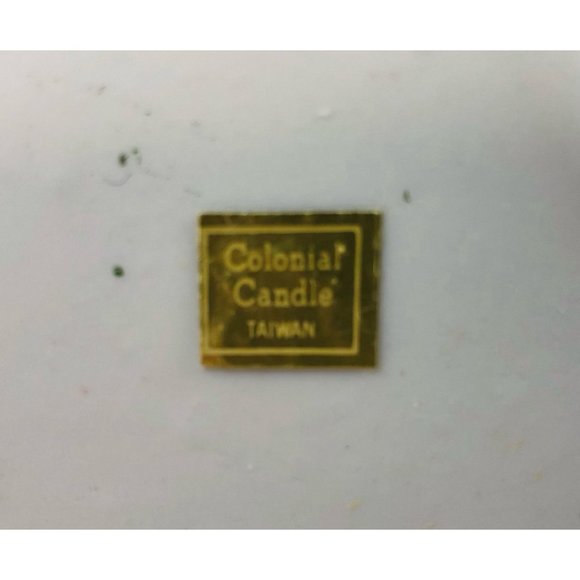 Colonial Candle Holder Winter Blue Ceramic Building Snow Tea Light Votive Holder - Picture 10 of 10